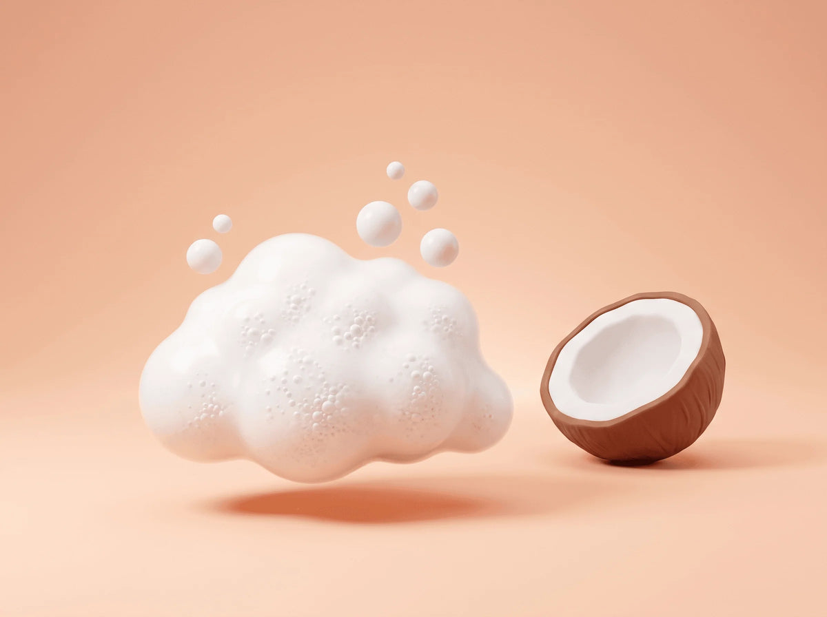 Noix de coco et mousse douce dérivée du coco