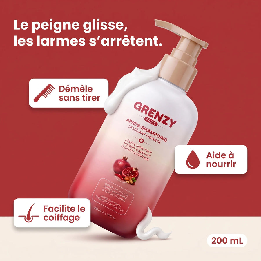 Bienfaits du après-shampoing démêlant GRENZY pour les cheveux des enfants