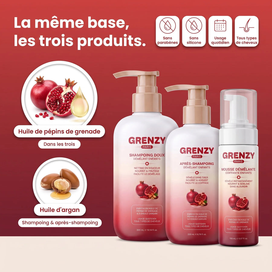 Formules GRENZY enrichies en huile de grenade et huile d'argan