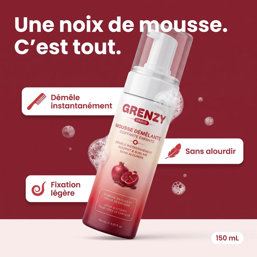 Bienfaits du mousse démêlante GRENZY pour les cheveux des enfants