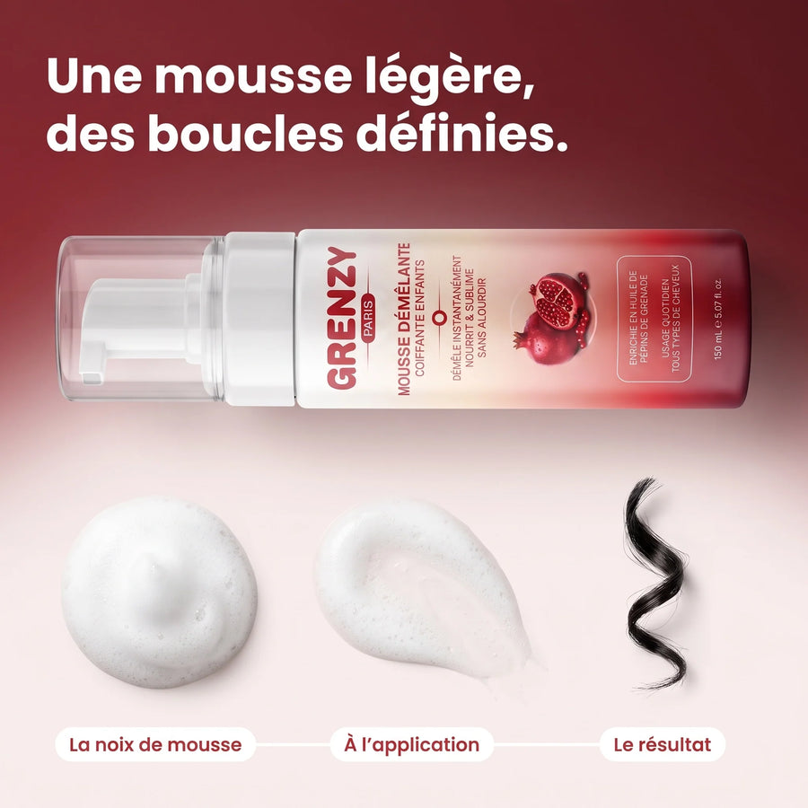 Texture du mousse démêlante GRENZY en gros plan