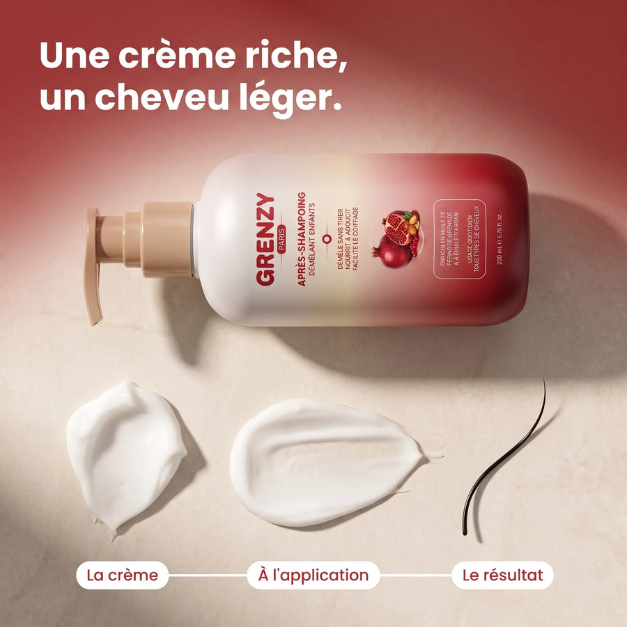 Texture du shampoing doux GRENZY en gros plan