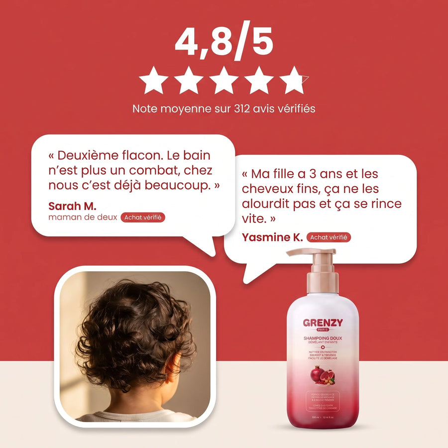 Avis clients sur le shampoing doux GRENZY